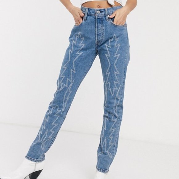 Levis 5 Del Norte Embroidered Jeans Nwt 